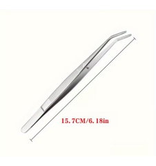 🕷️ Serve Bugs in Style!  These curved-tip feeding tweezers are the ultimate sidekick for jumping spider parents. With a precisi