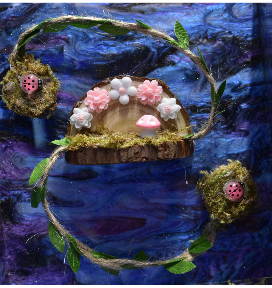 Natural Wood Rope Ledge – Handcrafted Spider Enclosure Decor