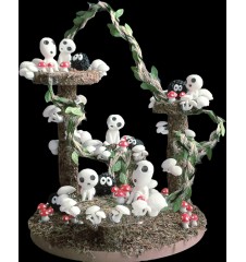 Studio Ghibli Inspired Jumping Spider Playground – Handmade Moss Terrarium Decor
